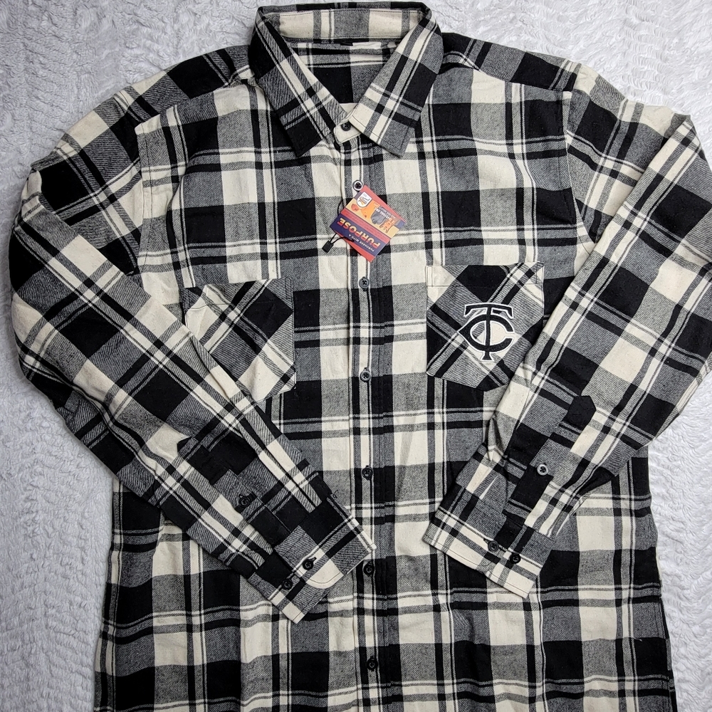 Minnesota twins logo Flannel. NEW - Picture 1 of 5
